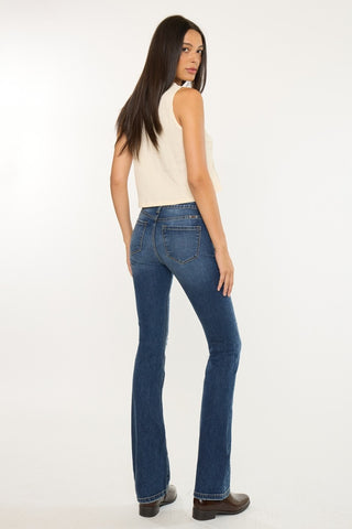 Brooklyn Dark-Wash High-Rise Bootcut Jeans