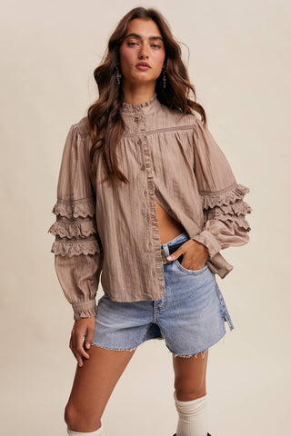 Whispering Willow Pintuck Blouse
