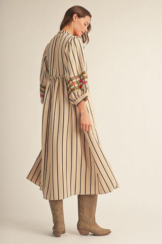 Laura Embroidered Midi Dress