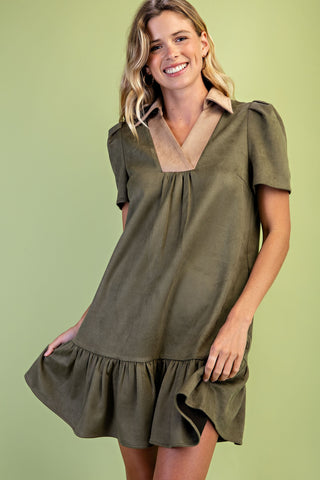 Falling For Olive Dress