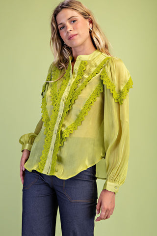 Callin Chartreuse Top