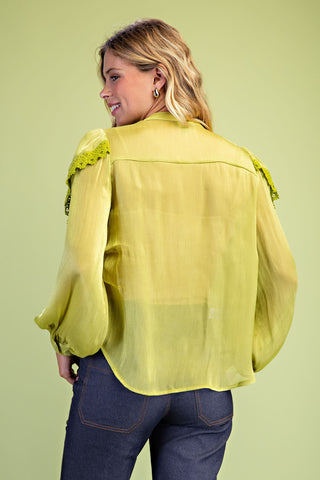 Callin Chartreuse Top