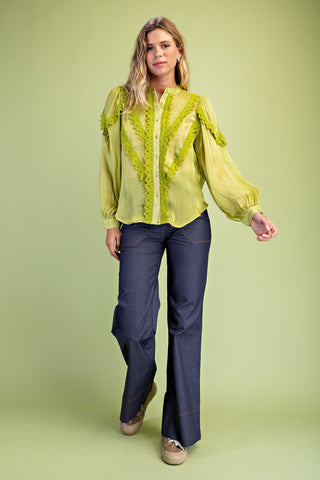 Callin Chartreuse Top