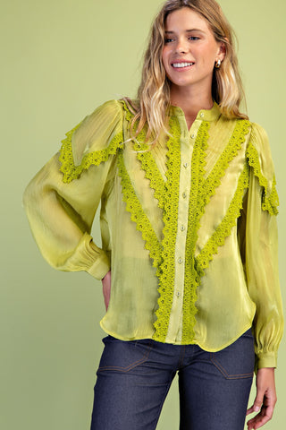 Callin Chartreuse Top