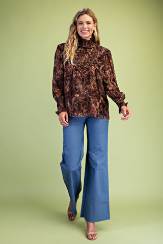Stardust Glitter Burnout Blouse