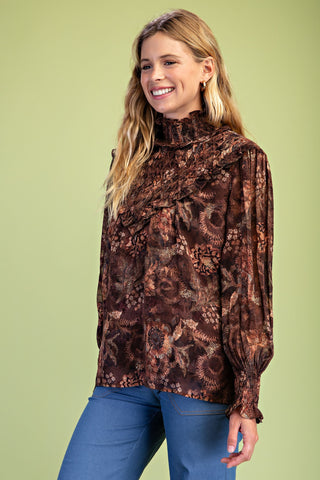 Stardust Glitter Burnout Blouse
