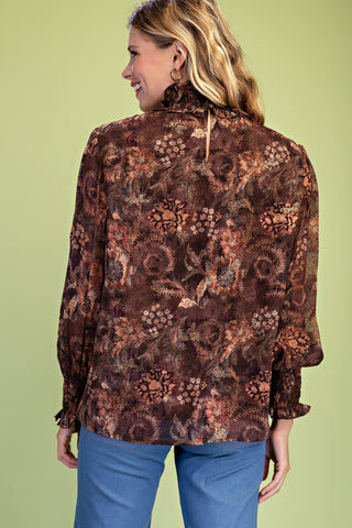 Stardust Glitter Burnout Blouse