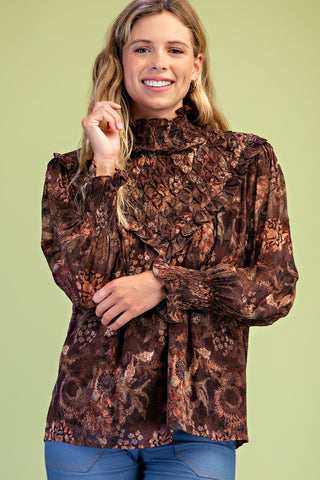 Stardust Glitter Burnout Blouse