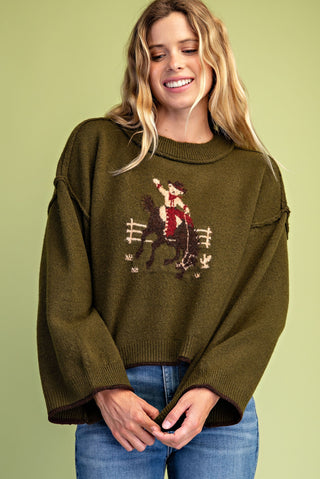 Horseback Honey Cowboy Bear Sweater