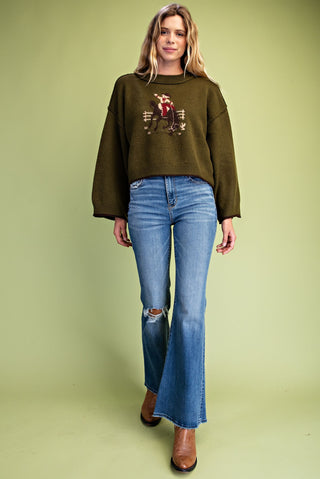 Horseback Honey Cowboy Bear Sweater