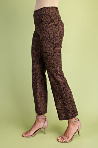 Untamed Instinct Faux-Suede Leopard Pants