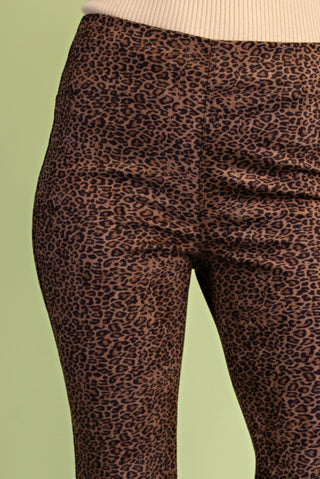 Untamed Instinct Faux-Suede Leopard Pants