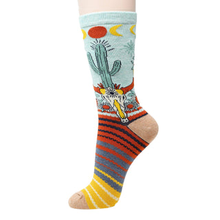 Desert Nights | Women's Western Premium Cotton Crew Socks