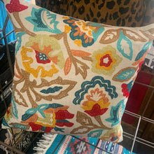 Load image into Gallery viewer, Floral Embroidered Pillow