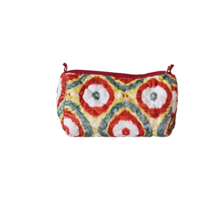 Large Quilted Velvet Zip Pouch