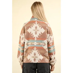 Hadley Aztec Henley Pullover Top