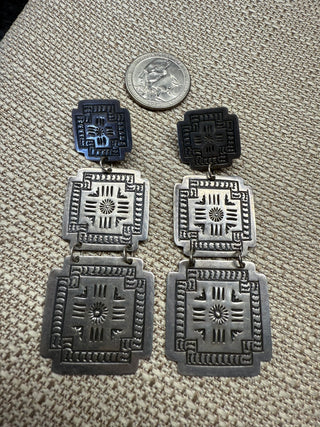 Triple Cross Earring