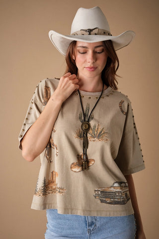 Studded On Em Graphic Tee