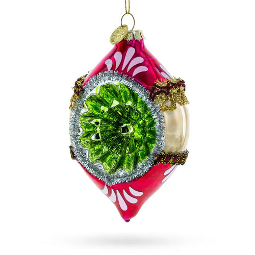 Retro Reflection Pink Glass Ornament