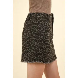 Cady Leopard Mini Skirt