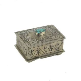 Stamped Box with Turquoise