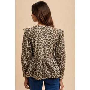 Fanny Animal Print Bow Blouse