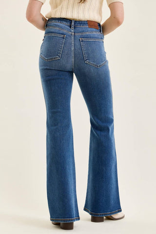Soft Tide Charlotte high-rise flare jeans by Judy Blue