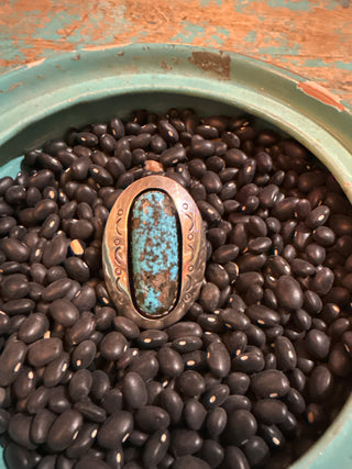 Shadow-Box Turquoise Ring