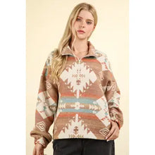 Load image into Gallery viewer, Hadley Aztec Henley Pullover Top