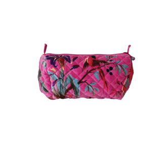 Large Quilted Velvet Zip Pouch