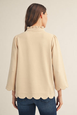 Champagne Faux Suede Top