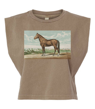 Horse Painting Boxy Tank Top