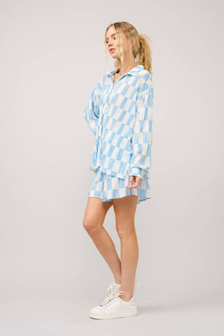 Azure Escape Plissé Set