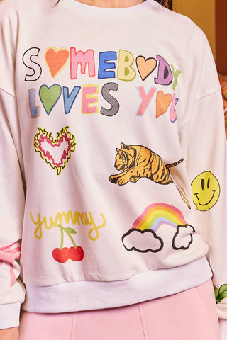 Somebody Loves You' Graphic Sweatshirts