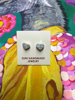 Opal Heart Studs