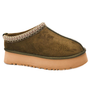 Pillow Talk Faux Suede Platform Mule Slipper by Corkys