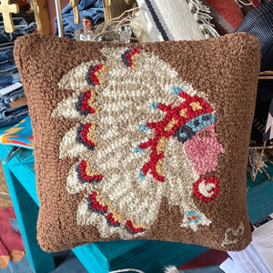 Chief Hooked Pillow