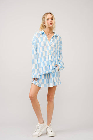 Azure Escape Plissé Set