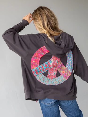 Applique Zip-Up Hoodie