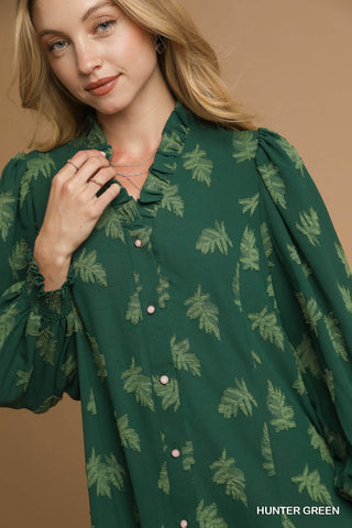 Alice in Evergreen Ruffle Dress