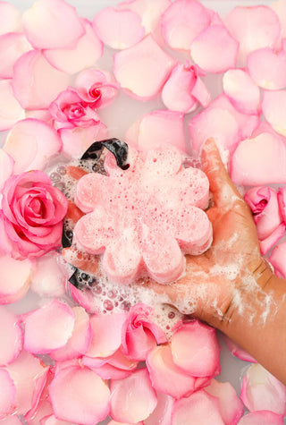 Pink Bulgarian Rose Flower Sponge