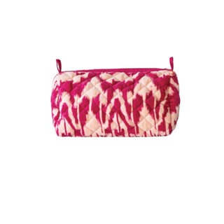 Large Quilted Velvet Zip Pouch