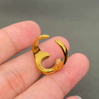 Inlaid Horseshoe Gold Ring