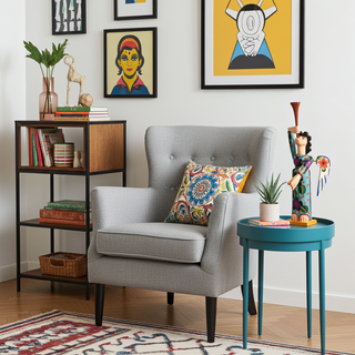 Angel with Trumpet Wooden Figurine