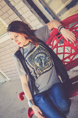 Tansy Indian Postage Stamp Graphic T-Shirt