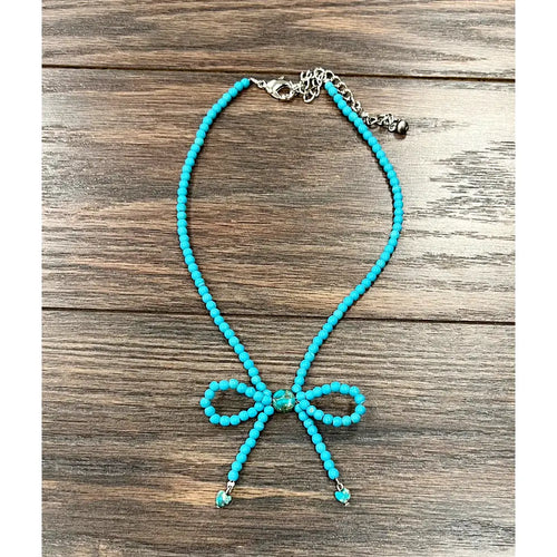 Ribbon Turquoise & Gemstone Necklace