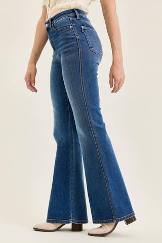 Soft Tide Charlotte high-rise flare jeans by Judy Blue