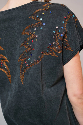 Blinging Back Western Top