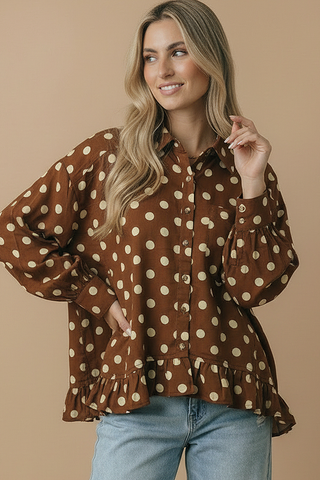 Augustine Polka Dot Top