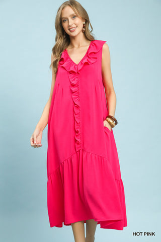Brookie Ruffle Midi Dress